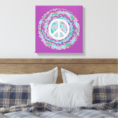 Psychedelischer Frieden Leinwanddruck (Insitu (Schlafzimmer))