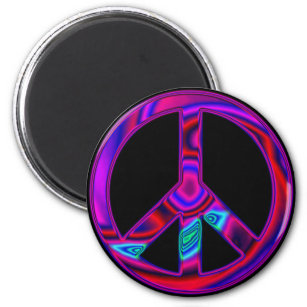 Psychedelischer Frieden Magnet