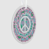 Psychedelischer Frieden Ornament (Vorderseite)