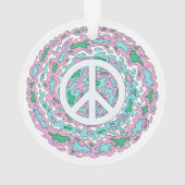 Psychedelischer Frieden Ornament (Rückseite)