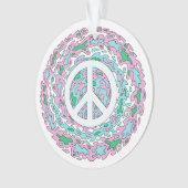 Psychedelischer Frieden Ornament (Vorderseite)