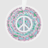 Psychedelischer Frieden Ornament (Vorderseite)