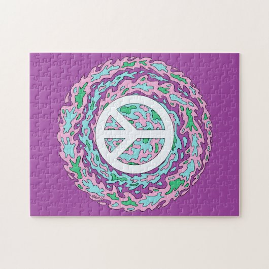 Psychedelischer Frieden Puzzle (Horizontal)