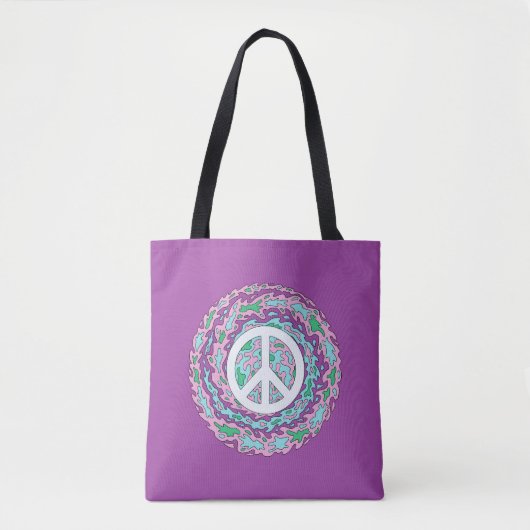 Psychedelischer Frieden Tasche (Vorderseite)