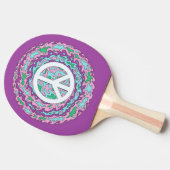 Psychedelischer Frieden Tischtennis Schläger (Seitenansicht)