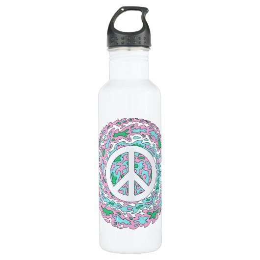 Psychedelischer Frieden Trinkflasche (Vorderseite)