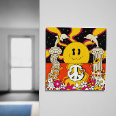 Psychedelischer Frieden und Delphine Poster