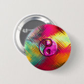 Psychedelischer FriedensLiebe-Entwurf Button (Vorne & Hinten)