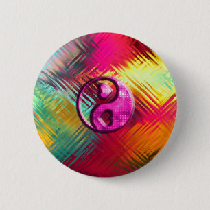 Psychedelischer FriedensLiebe-Entwurf Button
