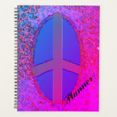 Psychedelischer Friedenszeichen-Planer Planer (Vorderseite)