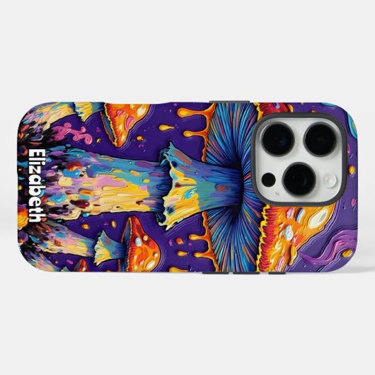 Psychedelischer Fungi Case-Mate iPhone Hülle (Rückseite (Horizontal))