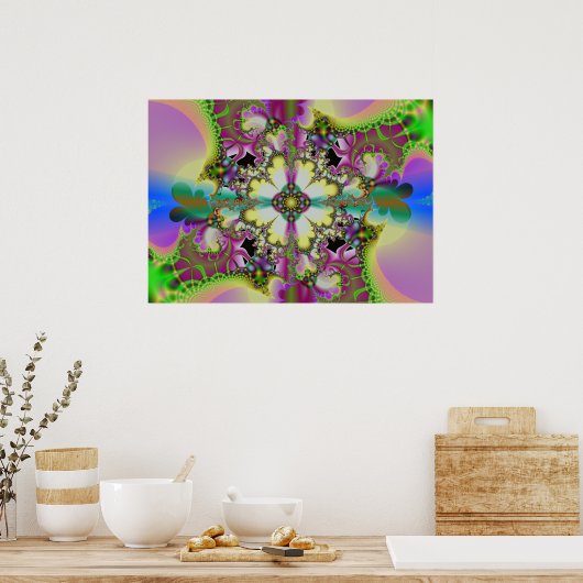 psychedelischer Garten 2 Poster (Küche)