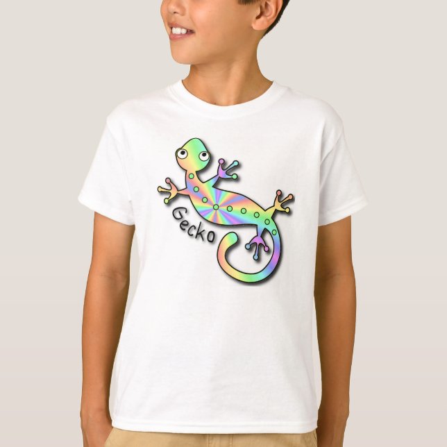 Psychedelischer Gecko-T - Shirt (Vorderseite)