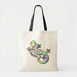 Psychedelischer Gecko Tragetasche