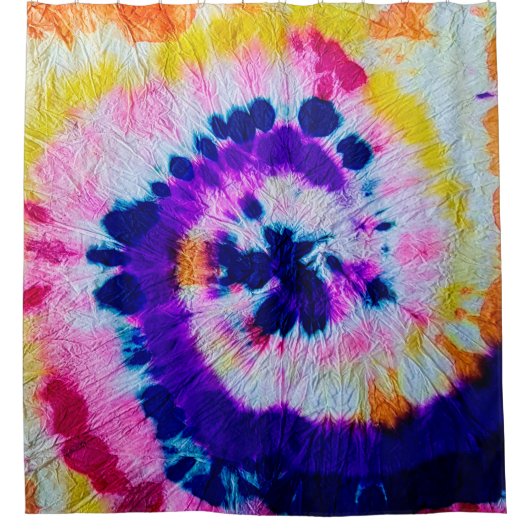 Psychedelischer Geist. Gefärbte Krawatte aus mehrf Duschvorhang (Vorderseite)