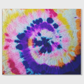 Psychedelischer Geist. Gefärbte Krawatte aus mehrf Geschenkpapier (Flach)