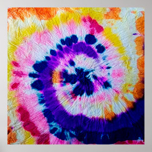 Psychedelischer Geist. Gefärbte Krawatte aus mehrf Poster
