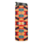 Psychedelischer geometrischer Hintergrund: Vintage Thermosbecher (Nach rechts gedreht)