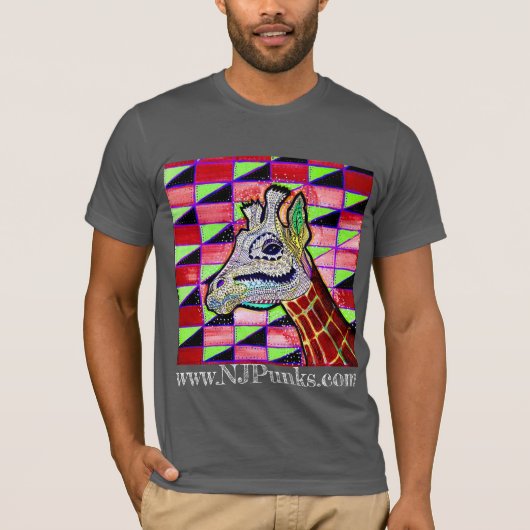 Psychedelischer Giraffen-T - Shirt durch NJPunks (Vorderseite)
