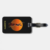 Psychedelischer glühender spanischer gepäckanhänger (Rückseite horizontal)