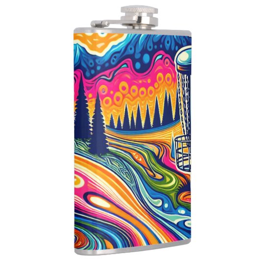 Psychedelischer Golfplatz in den Bergen Flachmann (Rechts)