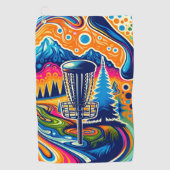 Psychedelischer Golfplatz in den Bergen Golfhandtuch (Vorderseite)