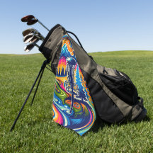 Psychedelischer Golfplatz in den Bergen