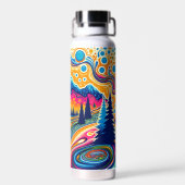 Psychedelischer Golfplatz in den Bergen Trinkflasche (Rückseite)