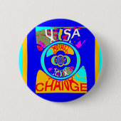 Psychedelischer Groove: Pop Art Abstrakt Energy Button (Vorderseite)