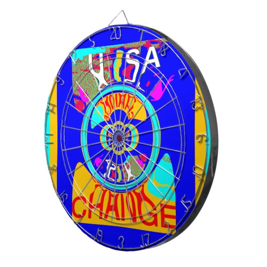 Psychedelischer Groove: Pop Art Abstrakt Energy Dartscheibe (Vorderseite rechts)