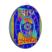 Psychedelischer Groove: Pop Art Abstrakt Energy Dartscheibe (Vorderseite Links)