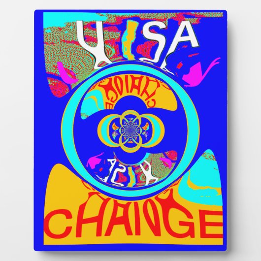 Psychedelischer Groove: Pop Art Abstrakt Energy Fotoplatte (Vorderseite)