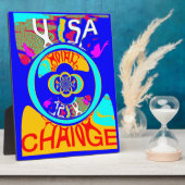 Psychedelischer Groove: Pop Art Abstrakt Energy Fotoplatte (Seite)