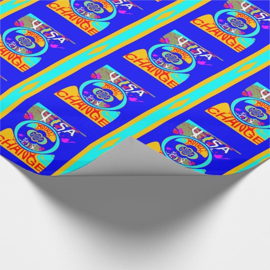 Psychedelischer Groove: Pop Art Abstrakt Energy Geschenkpapier (Ecke)