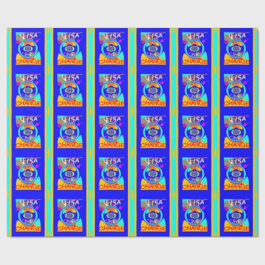 Psychedelischer Groove: Pop Art Abstrakt Energy Geschenkpapier (Flach)