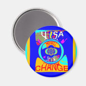 Psychedelischer Groove: Pop Art Abstrakt Energy Magnet (Vorderseite/Rückseite)