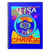 Psychedelischer Groove: Pop Art Abstrakt Energy Notizblock (Vorderseite)