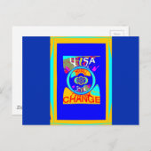 Psychedelischer Groove: Pop Art Abstrakt Energy Postkarte (Vorne/Hinten)