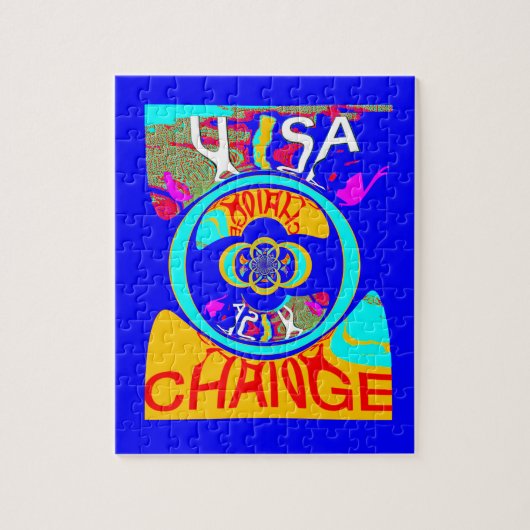 Psychedelischer Groove: Pop Art Abstrakt Energy Puzzle (Vertikal)