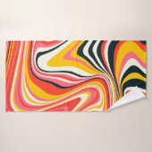 Psychedelischer Groovy Hintergrund. Abstrakt b Badehandtuch (Badehandtuch)