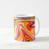 Psychedelischer Groovy Hintergrund. Abstrakt b Kaffeetasse (VorderseiteRechts)
