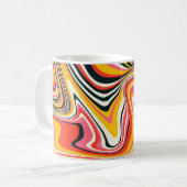 Psychedelischer Groovy Hintergrund. Abstrakt b Kaffeetasse (Vorderseite Links)