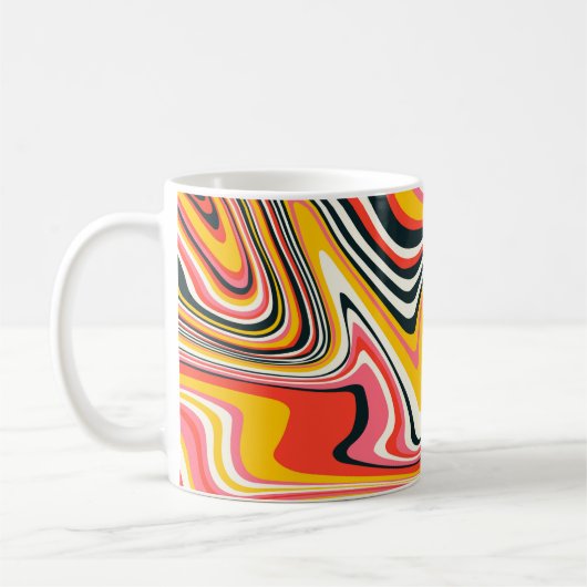 Psychedelischer Groovy Hintergrund. Abstrakt b Kaffeetasse (Links)