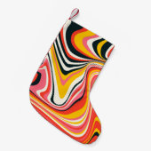 Psychedelischer Groovy Hintergrund. Abstrakt b Kleiner Weihnachtsstrumpf (Vorderansicht (hängend))