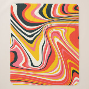 Psychedelischer Groovy Hintergrund. Abstrakt b Sherpadecke