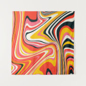 Psychedelischer Groovy Hintergrund. Abstrakt b Wandteppich (Vorderseite (Horizontal))