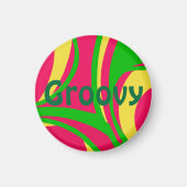 Psychedelischer Groovy Magnet (Vorne)