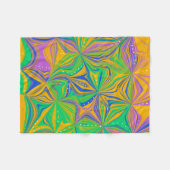 Psychedelischer grüner Mischmasch abstrakte Farbig Fleecedecke (Vorderseite (Horizontal))