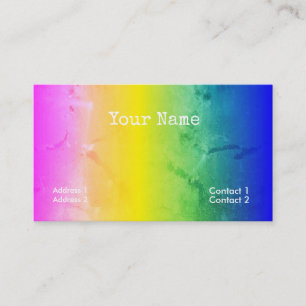 Psychedelischer Grunge-Regenbogenstreifen Visitenkarte