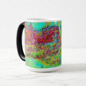 Psychedelischer Herbst Gold und Aqua Garden Landsc Verwandlungstasse (Vorderseite Links)